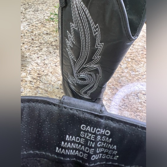 Coconuts byMatisse Gaucho Cowboy Cowgirl Black Embroidered Pointed Toe Boots 9.5 - Picture 6 of 11